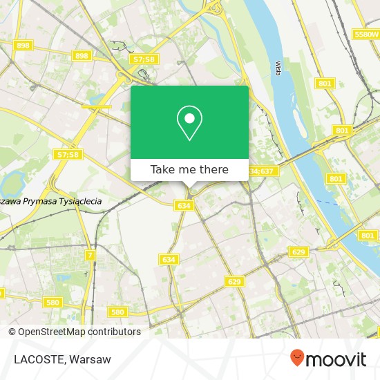 Mapa LACOSTE, aleja Jana Pawla II 82 00-175 Warszawa