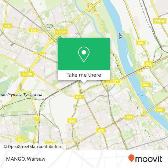 Mapa MANGO, aleja Jana Pawla II 82 00-001 Warszawa