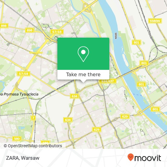 Mapa ZARA, aleja Jana Pawla II 82 00-001 Warszawa