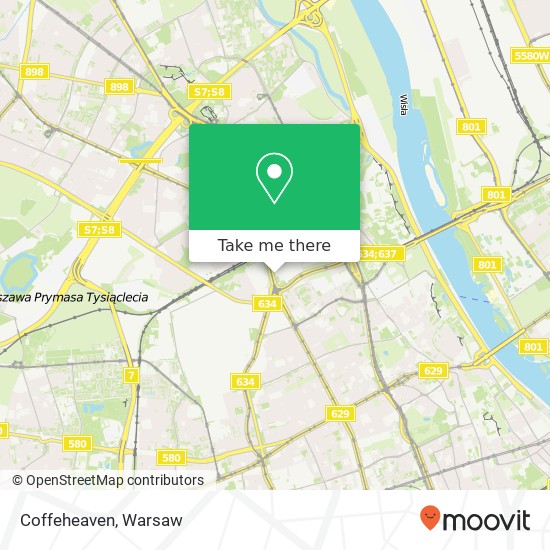 Mapa Coffeheaven, aleja Jana Pawla II 00-001 Warszawa