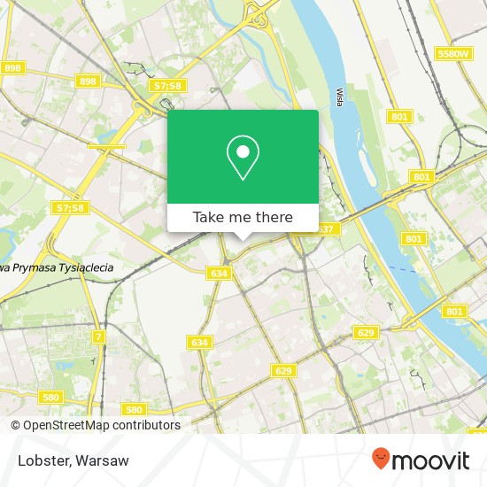 Mapa Lobster, Pamietajcie o Ogrodach 00-171 Warszawa