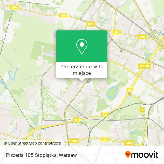 Mapa Pizzeria 105 Stopiątka