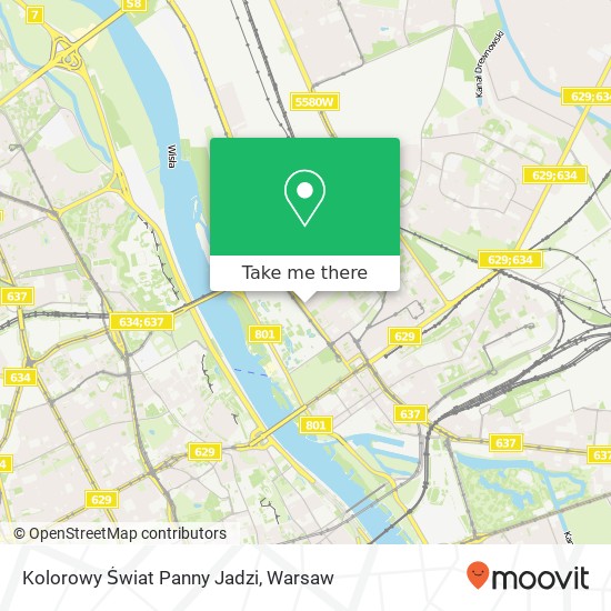 Mapa Kolorowy Świat Panny Jadzi, ulica Jagiellonska 03-468 Warszawa