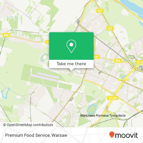 Mapa Premium Food Service, ulica Brazownicza 7 01-929 Warszawa