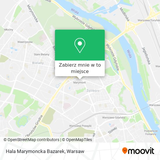 Mapa Hala Marymoncka Bazarek