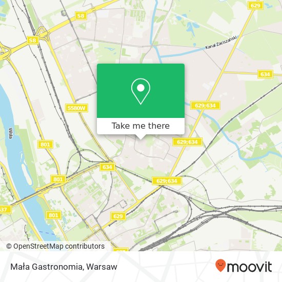 Mapa Mała Gastronomia, ulica Kolowa 4 03-536 Warszawa