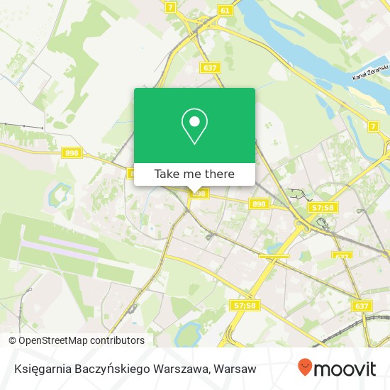 Mapa Księgarnia Baczyńskiego Warszawa