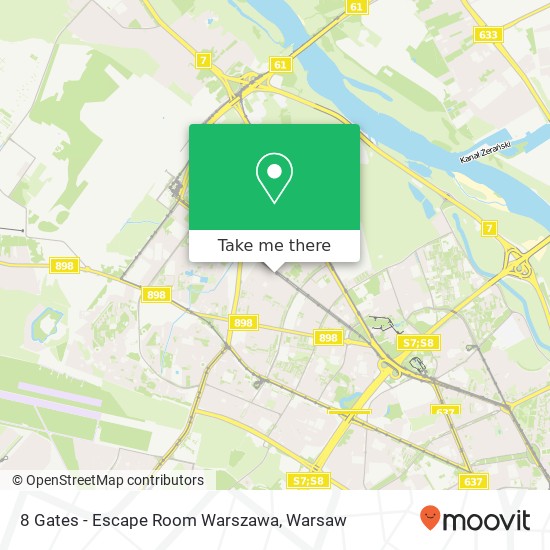 Mapa 8 Gates - Escape Room Warszawa