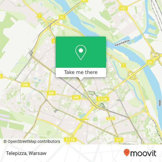 Mapa Telepizza, ulica Marymoncka 32B 01-869 Warszawa