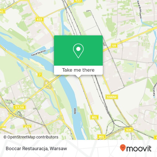 Mapa Boccar Restauracja, ulica Jagiellonska 73 03-215 Warszawa