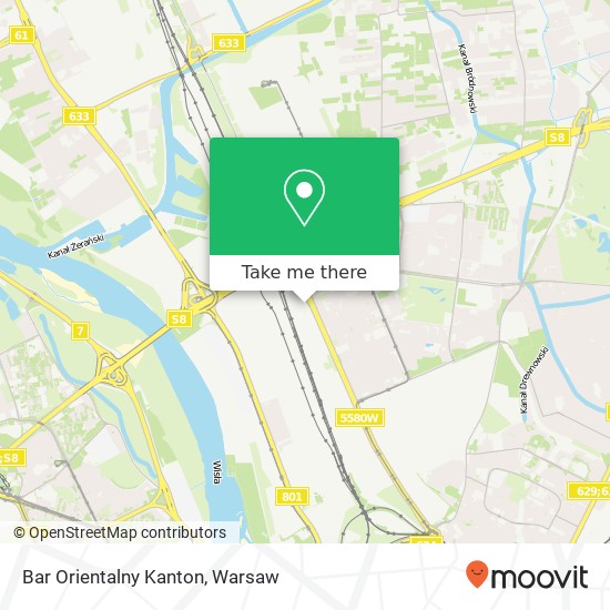 Mapa Bar Orientalny Kanton, ulica Liwska 4A 03-391 Warszawa