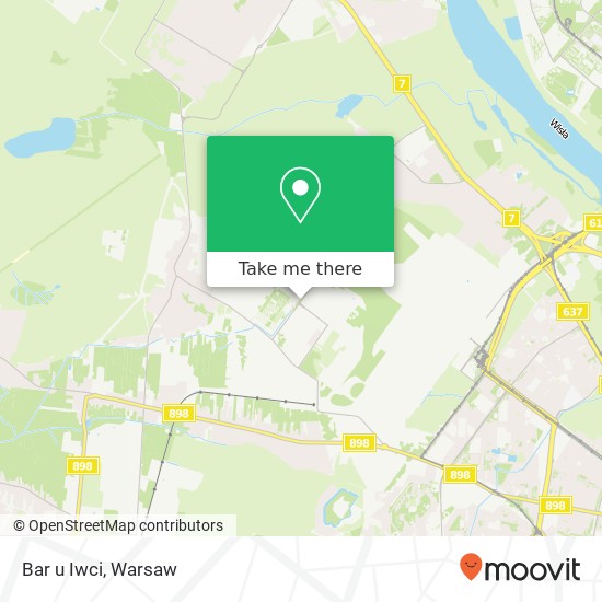 Mapa Bar u Iwci, ulica Kazimierza Woycickiego 27 01-938 Warszawa