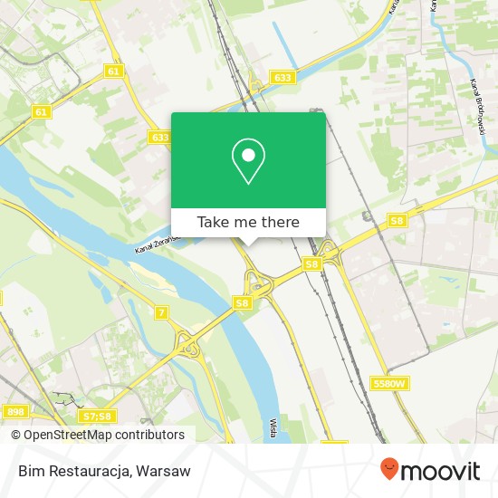 Mapa Bim Restauracja, ulica Modlinska 8 03-216 Warszawa