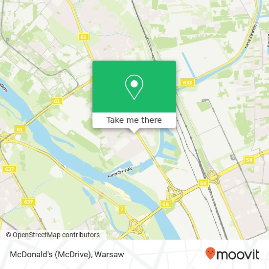 Mapa McDonald's (McDrive), ulica Modlinska 29 03-199 Warszawa