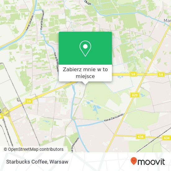 Mapa Starbucks Coffee, ulica Glebocka 15 03-287 Warszawa