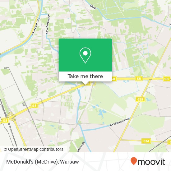 Mapa McDonald's (McDrive), ulica Glebocka 15 03-287 Warszawa