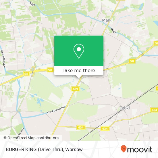 Mapa BURGER KING (Drive Thru), 05-270 Marki