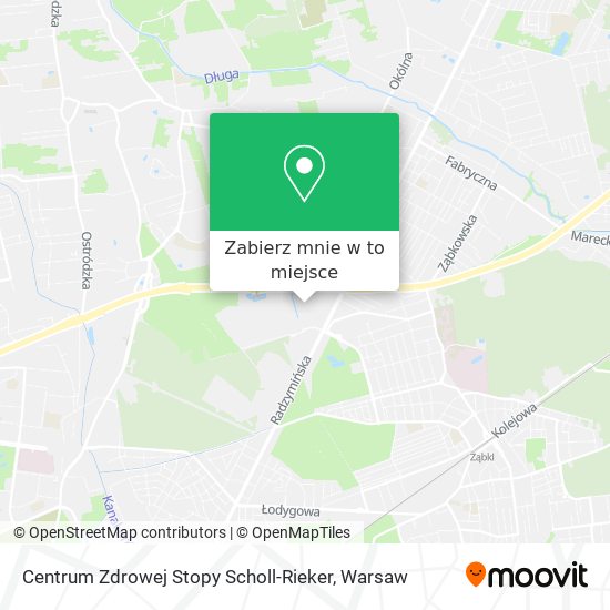 Mapa Centrum Zdrowej Stopy Scholl-Rieker