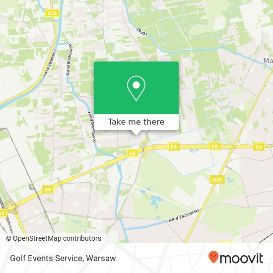 Mapa Golf Events Service, ulica Szumiacych Traw 6 03-289 Warszawa