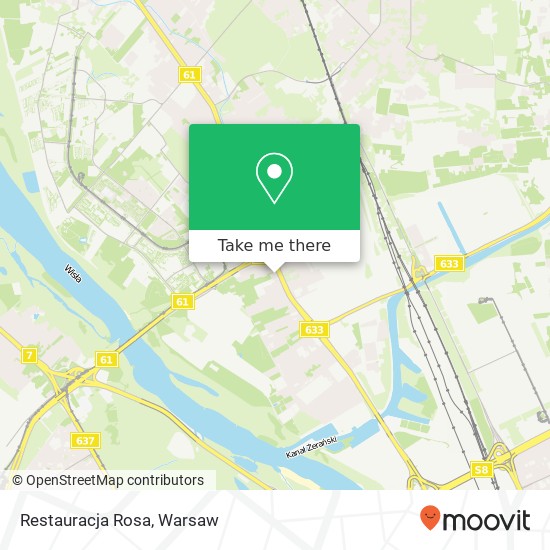 Mapa Restauracja Rosa, ulica Modlinska 121 03-186 Warszawa