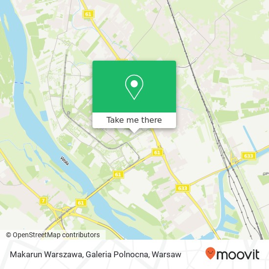 Mapa Makarun Warszawa, Galeria Polnocna, ulica Swiatowida 03-125 Warszawa