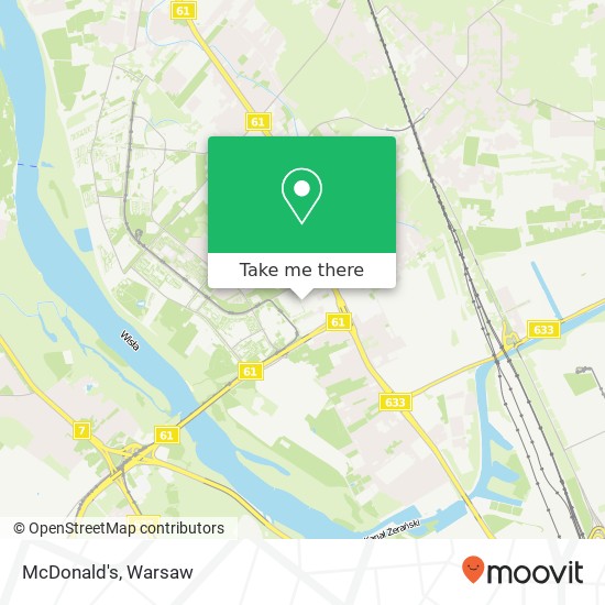 Mapa McDonald's, trakt Nadwislanski 03-188 Warszawa