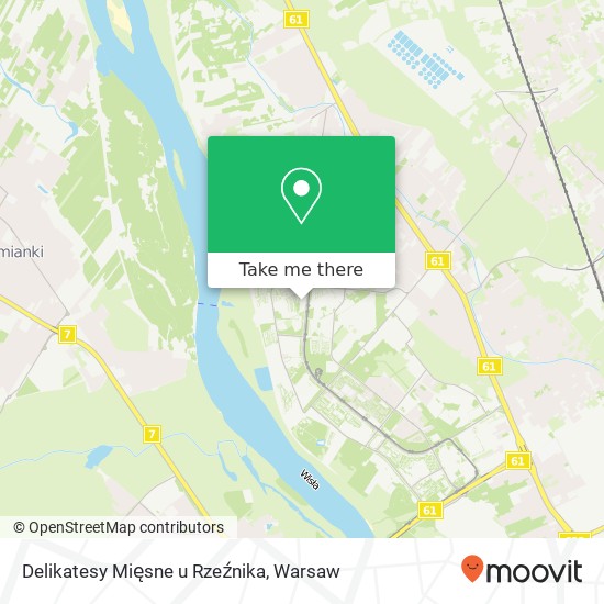 Mapa Delikatesy Mięsne u Rzeźnika, ulica Ksiazkowa 03-134 Warszawa