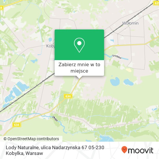 Mapa Lody Naturalne, ulica Nadarzynska 67 05-230 Kobylka