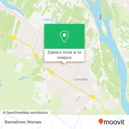 Mapa Biesiadowo, ulica Warszawska 131 05-092 Lomianki