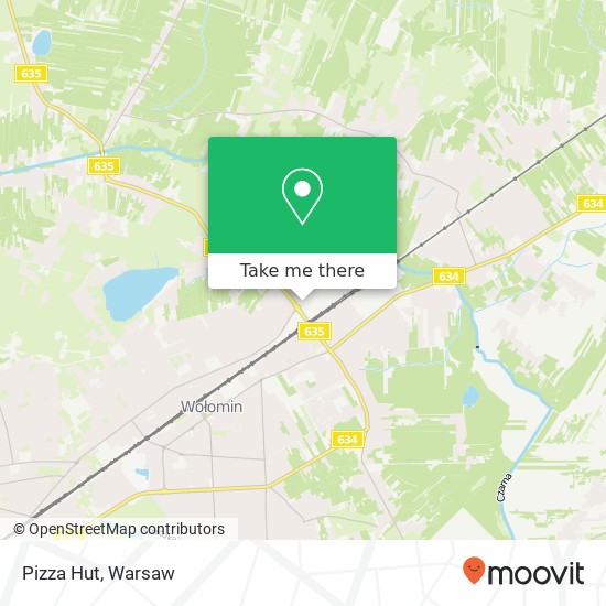 Mapa Pizza Hut, ulica Geodetow 2 05-200 Wolomin