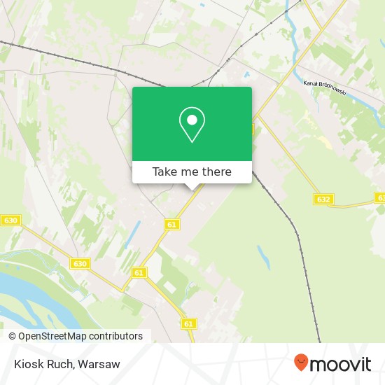 Mapa Kiosk Ruch, ulica gen. Jozefa Sowinskiego 1 05-120 Legionowo