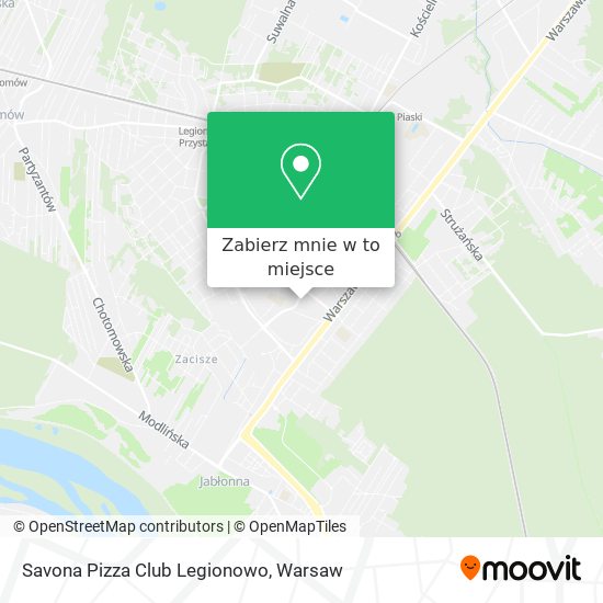 Mapa Savona Pizza Club Legionowo