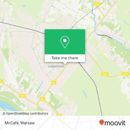 Mapa McCafé, ulica Jagiellonska 05-120 Legionowo