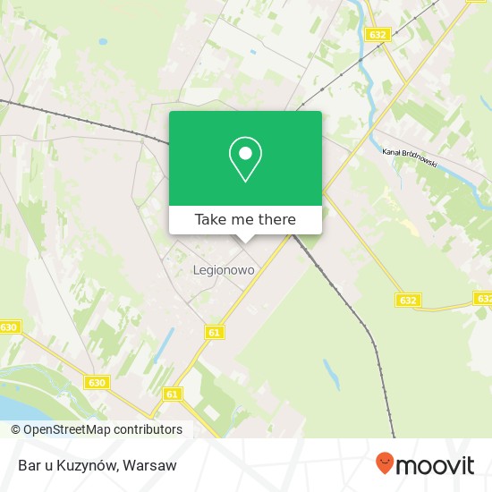 Mapa Bar u Kuzynów, ulica Jozefa Pilsudskiego 8C 05-120 Legionowo