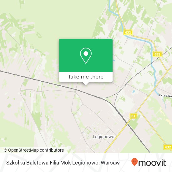 Mapa Szkółka Baletowa Filia Mok Legionowo, ulica Targowa 65 05-120 Legionowo