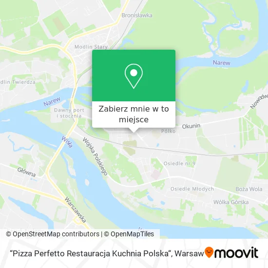 Mapa “Pizza Perfetto Restauracja Kuchnia Polska“