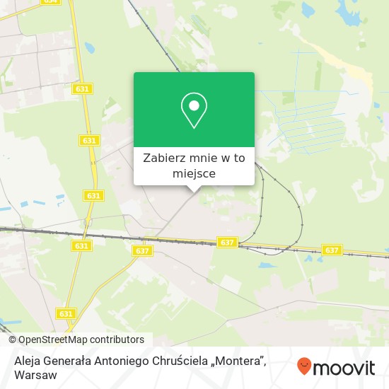 Mapa Aleja Generała Antoniego Chruściela „Montera”