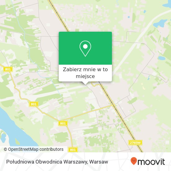 Mapa Południowa Obwodnica Warszawy