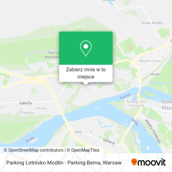 Mapa Parking Lotnisko Modlin - Parking Bema