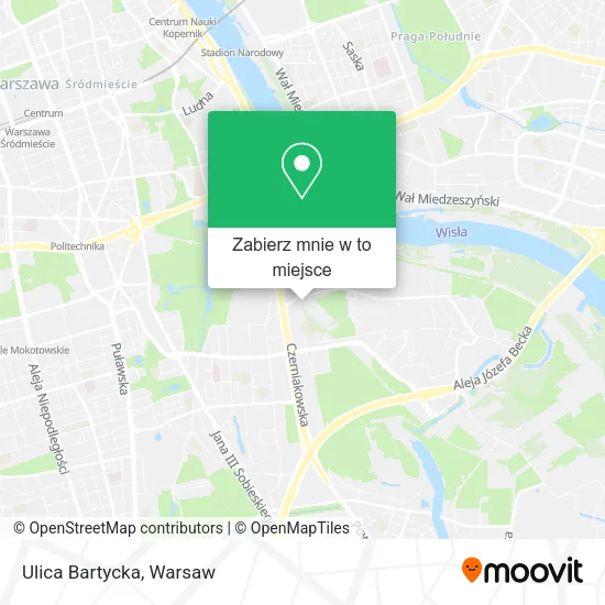 Mapa Ulica Bartycka