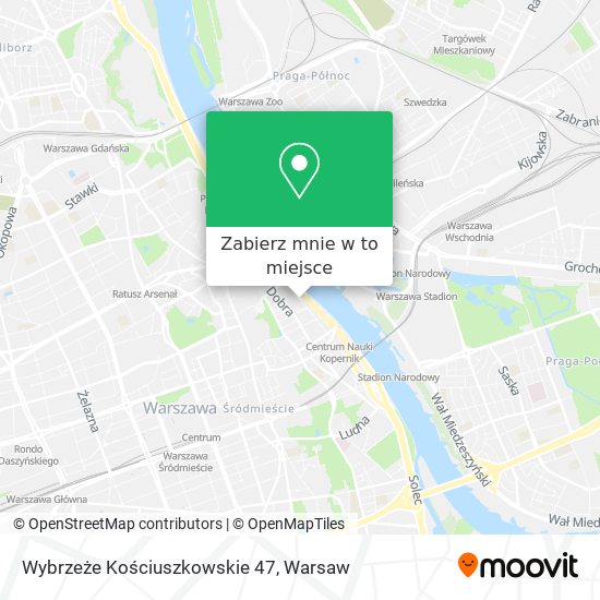 Mapa Wybrzeże Kościuszkowskie 47