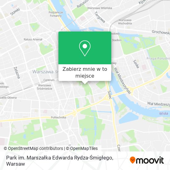 Mapa Park im. Marszałka Edwarda Rydza-Śmigłego