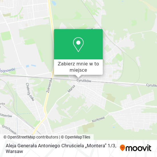 Mapa Aleja Generała Antoniego Chruściela „Montera” 1 / 3