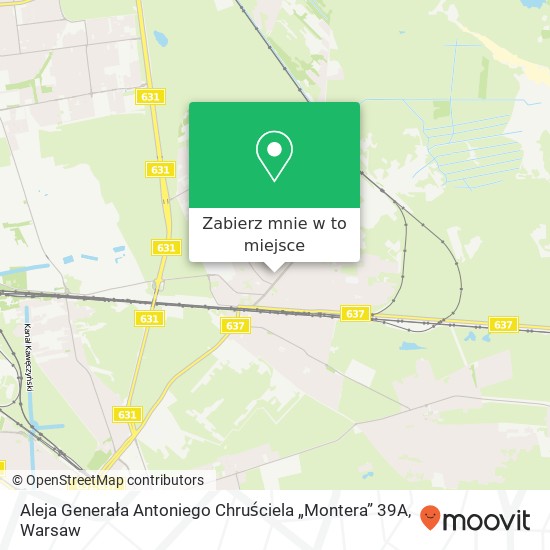 Mapa Aleja Generała Antoniego Chruściela „Montera” 39A