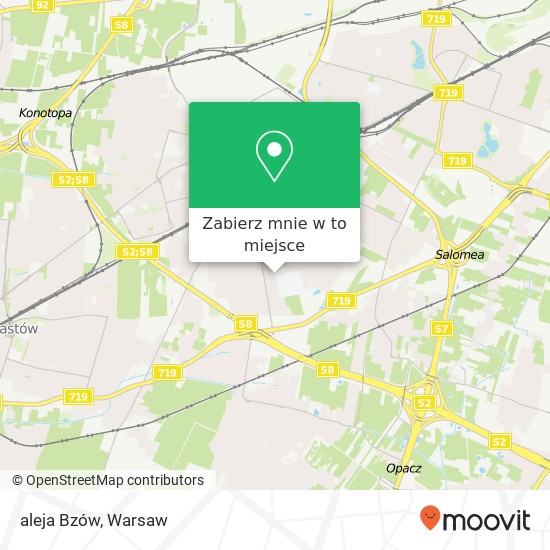 Mapa aleja Bzów