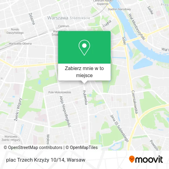 Mapa plac Trzech Krzyży 10/14