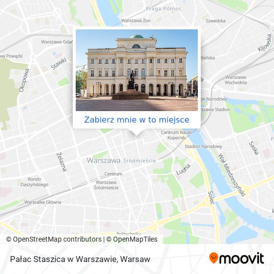 Mapa Pałac Staszica w Warszawie