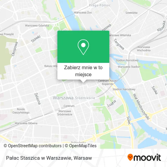 Mapa Pałac Staszica w Warszawie