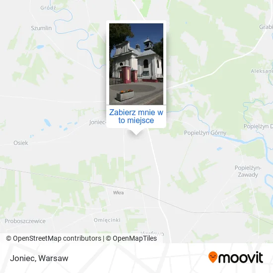 Mapa Joniec