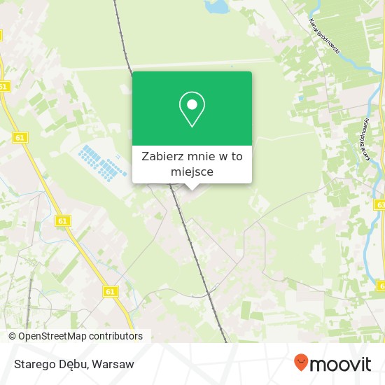 Mapa Starego Dębu